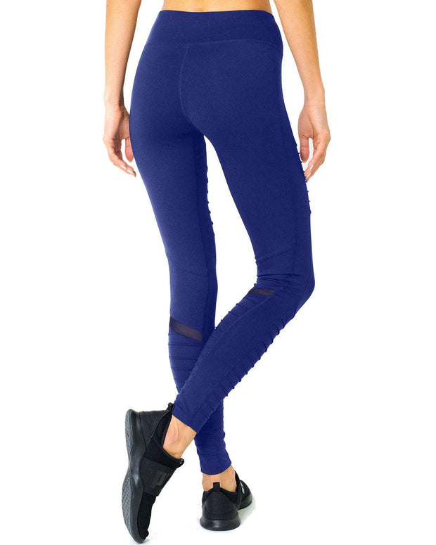 Avesa™ Low-Waisted Ribbed Leggings With Hidden Pocket and Mesh