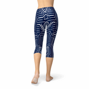 Avesa™ Navy Blue Circuit Capri Leggings