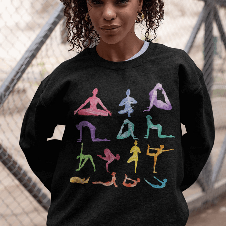 Avesa™ Yoga Theme Crewneck Sweatshirt