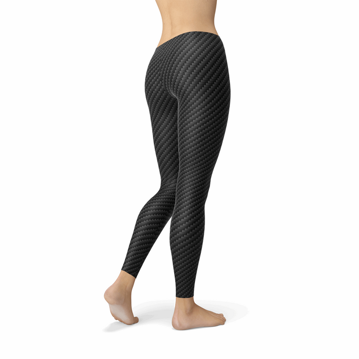 Black Carbon Fiber Leggings