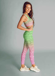 Bubble Gum Glitter Ombre Fitness Set