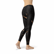 Avesa™ Sports Stripes Black Leggings