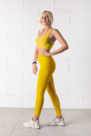 Avesa™ Yellow High Waist Yoga Leggings Set