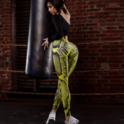 Women Fitness Snake Printed Leggings