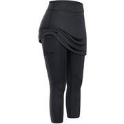 Women Sports Elastic Yoga Skirt Leggings