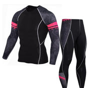 Printed Long Sleeve Gym Suit