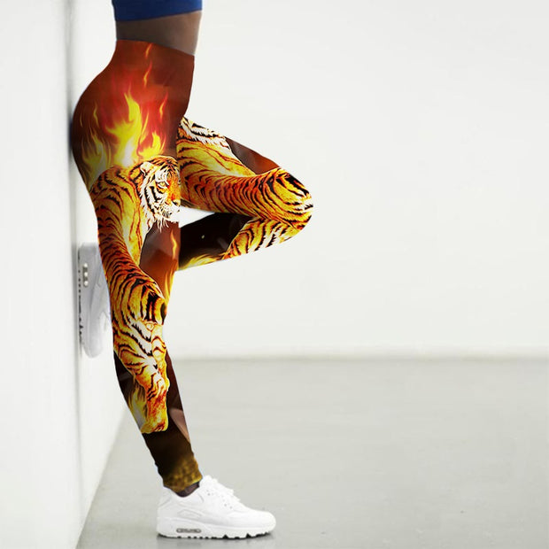 Animal  Pants Gym Wear Bodysuit