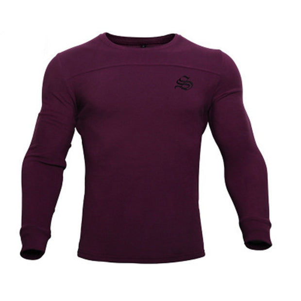 Men Long-Sleeved Fitness Sweater