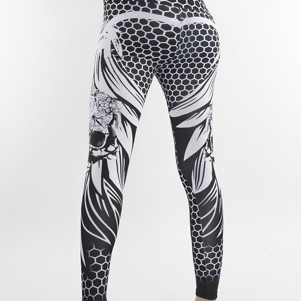 Skull Solid Color Sexy Fashion Print Leggings