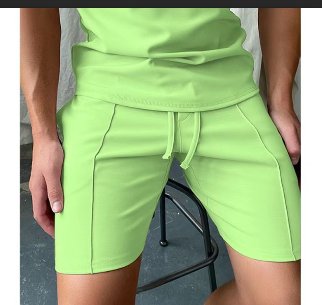 Solid Color Fitness Shorts