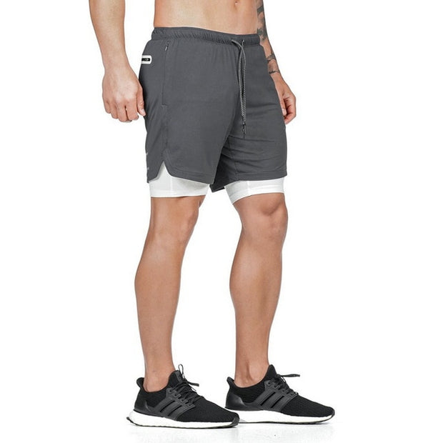 Jogger Shorts with Hidden Zipper Pockets