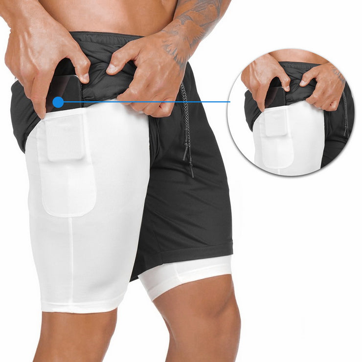 Jogger Shorts with Hidden Zipper Pockets