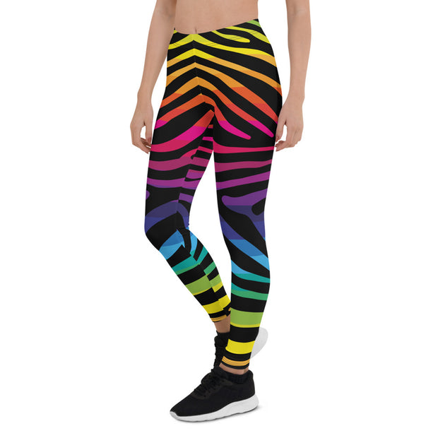 Avesa™ Rainbow Zebra Stripes Leggings