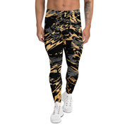 Men Gold Splash & Black Leggings